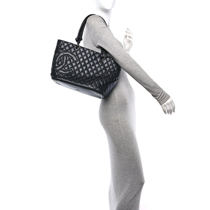 Chanel Calfskin Quilted Large Cambon Tote Black 3 of 11