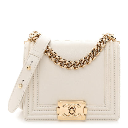 Chanel Iridescent Caviar Mini Boy Flap White 1 of 11