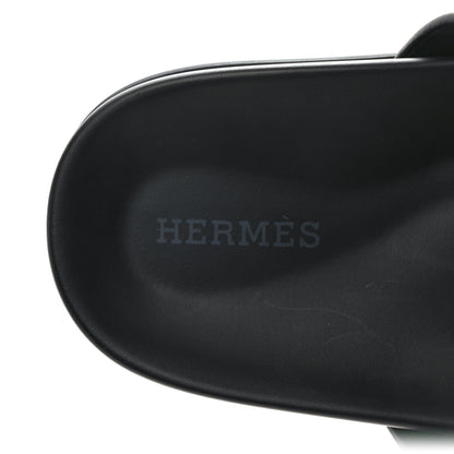 Hermes Calfskin Womens Chypre Sandals 35.5 Black 7 of 9