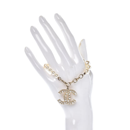 Chanel Pearl Crystal CC Bracelet Gold 2 of 6