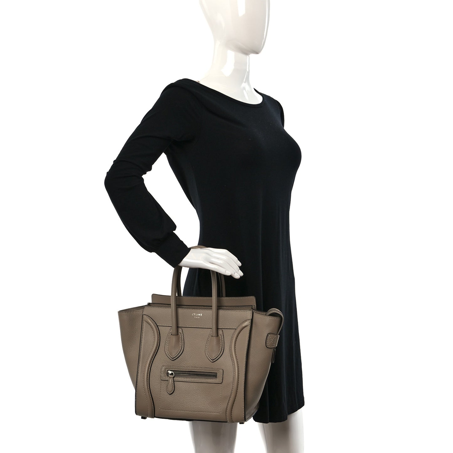 Drummed Calfskin Micro Luggage Dune