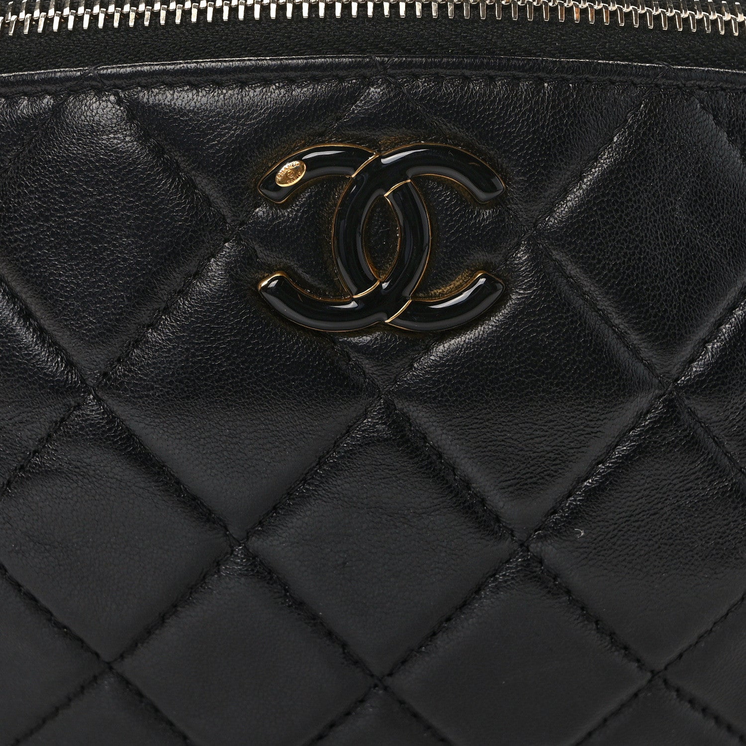 Chanel Shiny Lambskin Enamel Quilted Waist Bag Fanny Pack Black 8 of 11