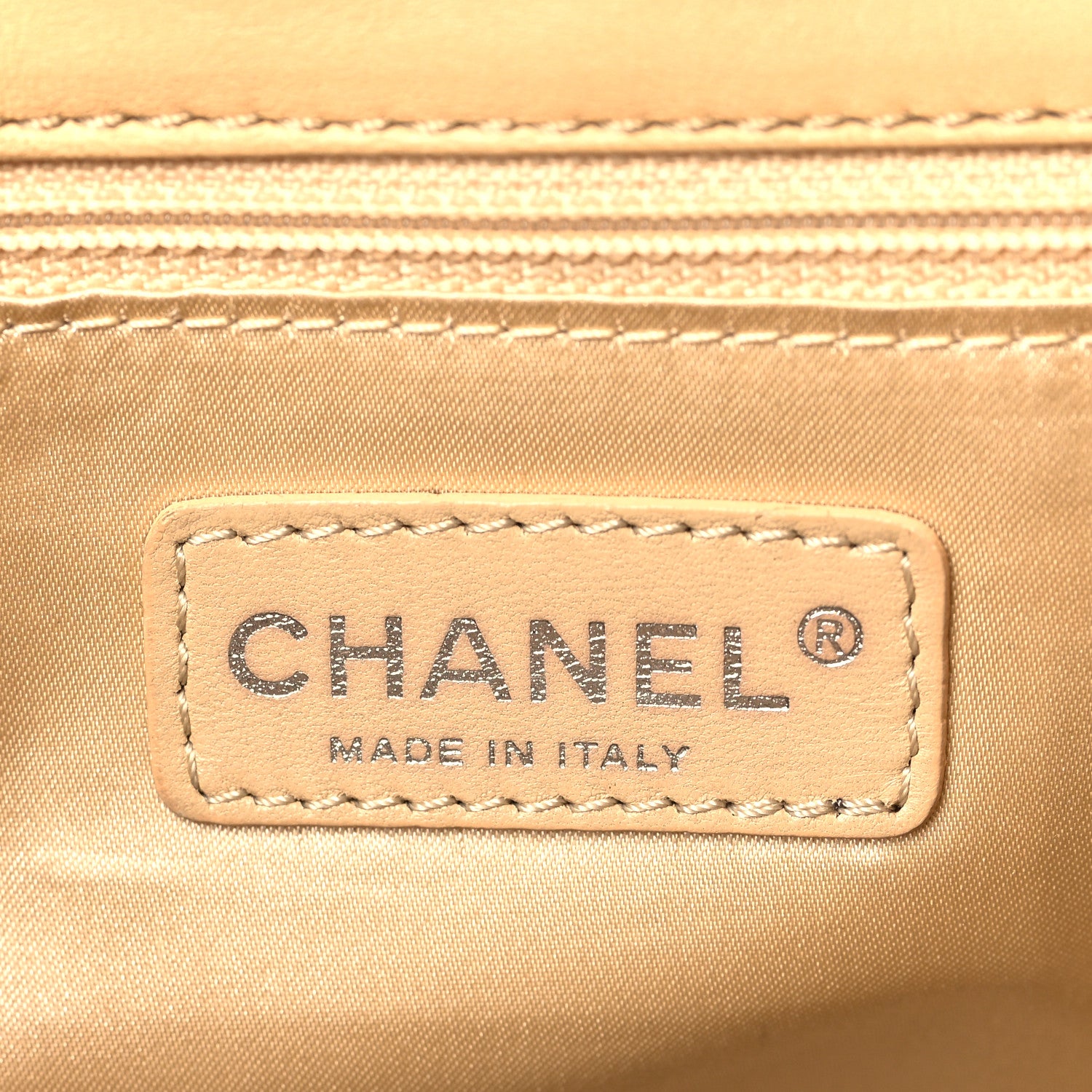 Chanel Glazed Caviar Diamond Shine Large Flap Beige 6 of 9