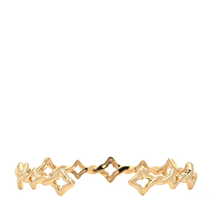 David Yurman 18K Yellow Gold Diamond Venetian Quatrefoil Single Row Cuff Bracelet 3 of 4