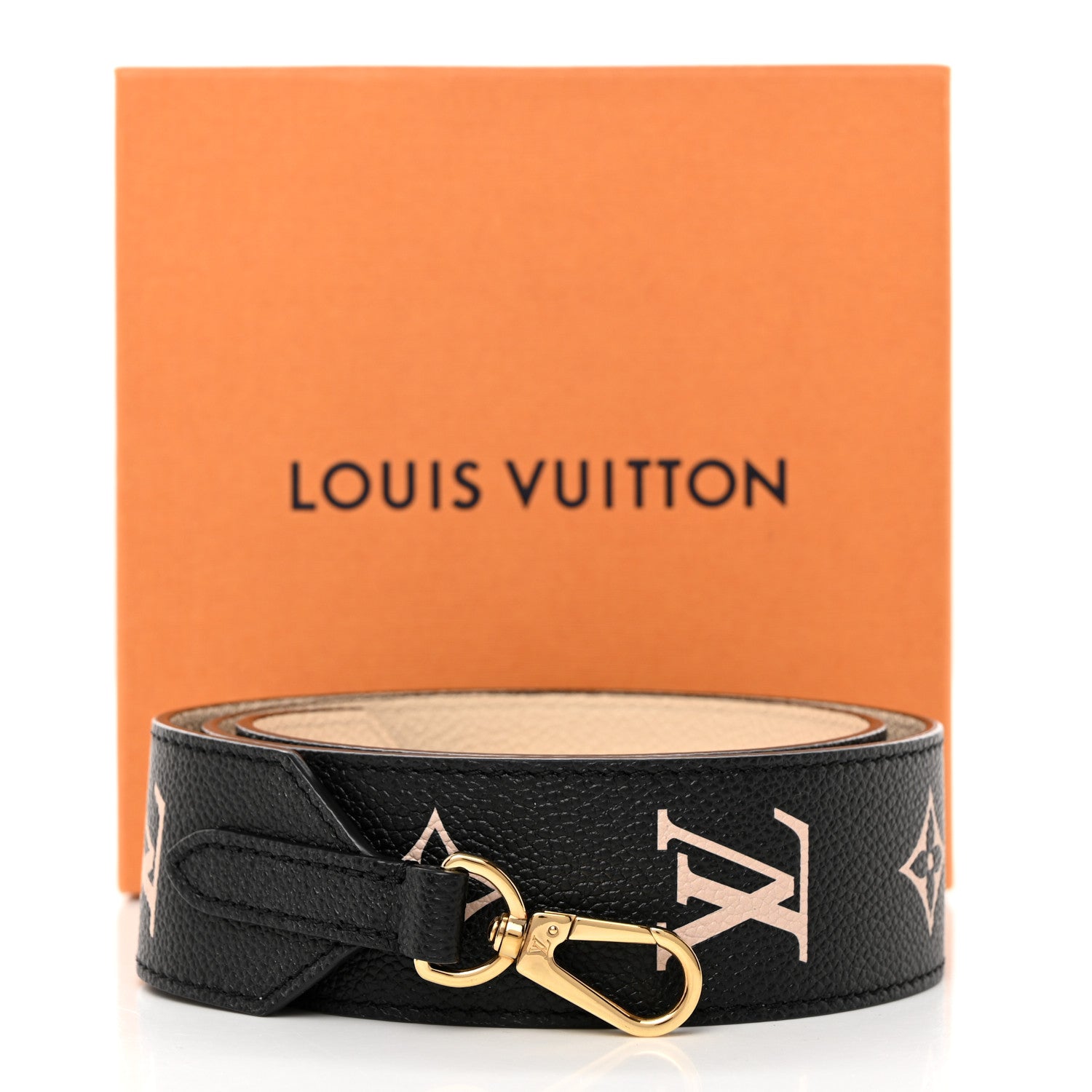 Louis Vuitton Empreinte Monogram Bandouliere Shoulder Strap Black Beige 6 of 6