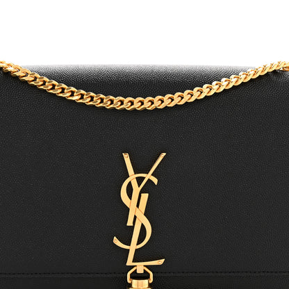 Saint Laurent Grain De Poudre Small Classic Monogram Kate Tassel Satchel Black 8 of 12