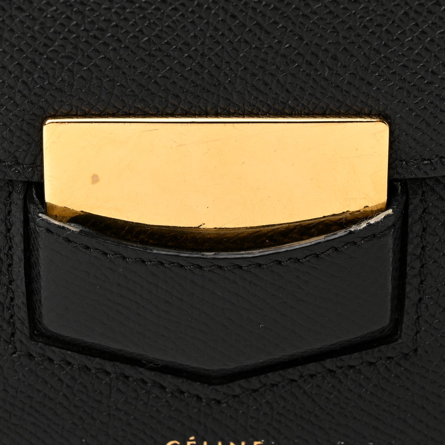 Celine Grained Calfskin Small Trotteur Black 10 of 10