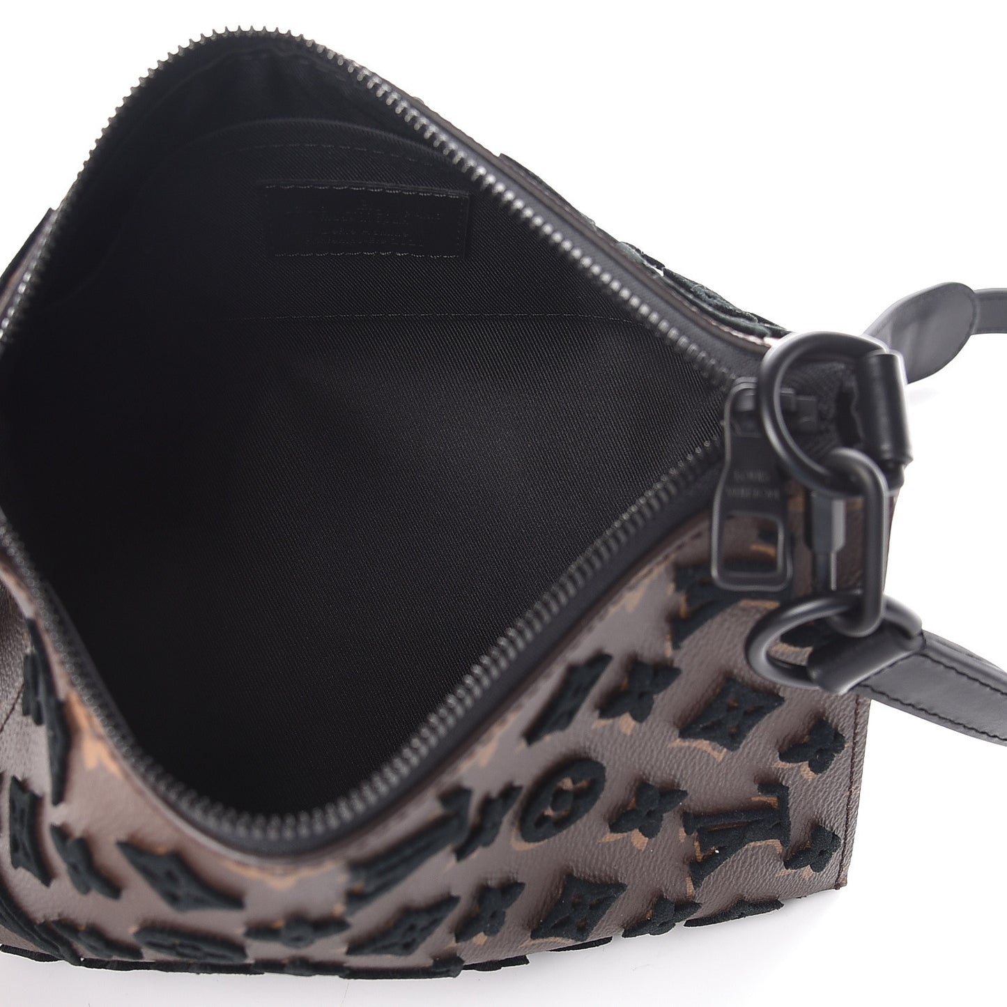 Monogram Tuffetage Triangle Messenger Black