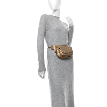 Chanel Metallic Calfskin Quilted Waist Bag Gold 2 of 12