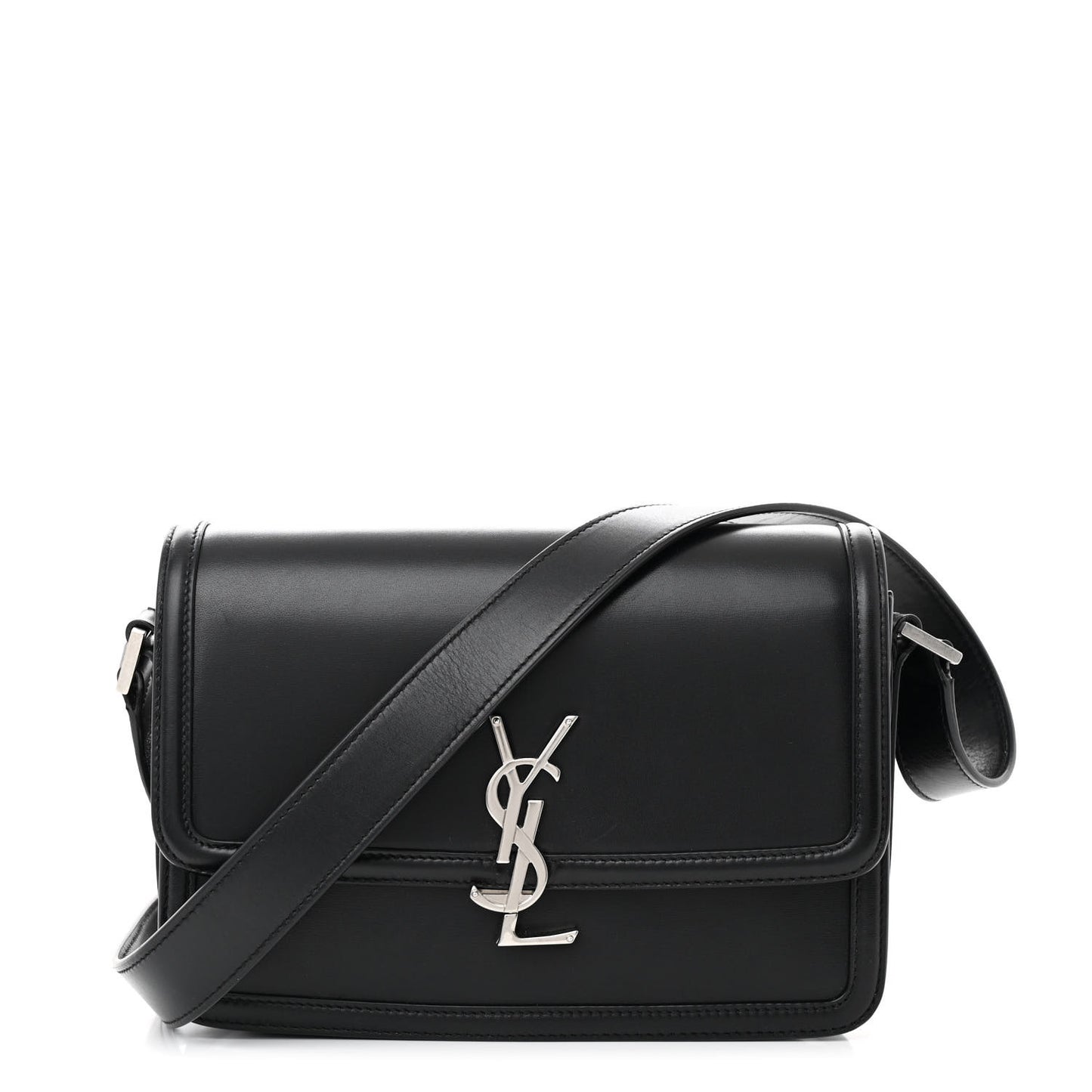 Box Calfskin Monogram Medium Solferino Satchel Black