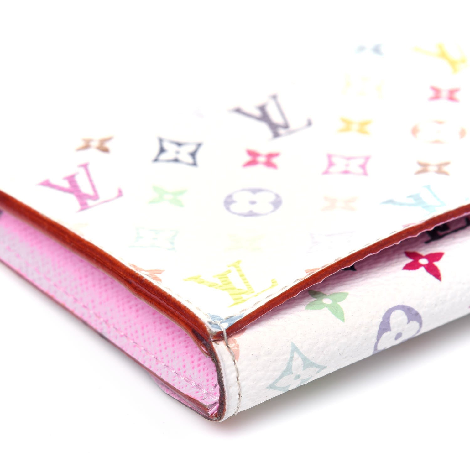 Louis Vuitton Monogram Multicolor Business Card Holder White Litchi 16 of 19