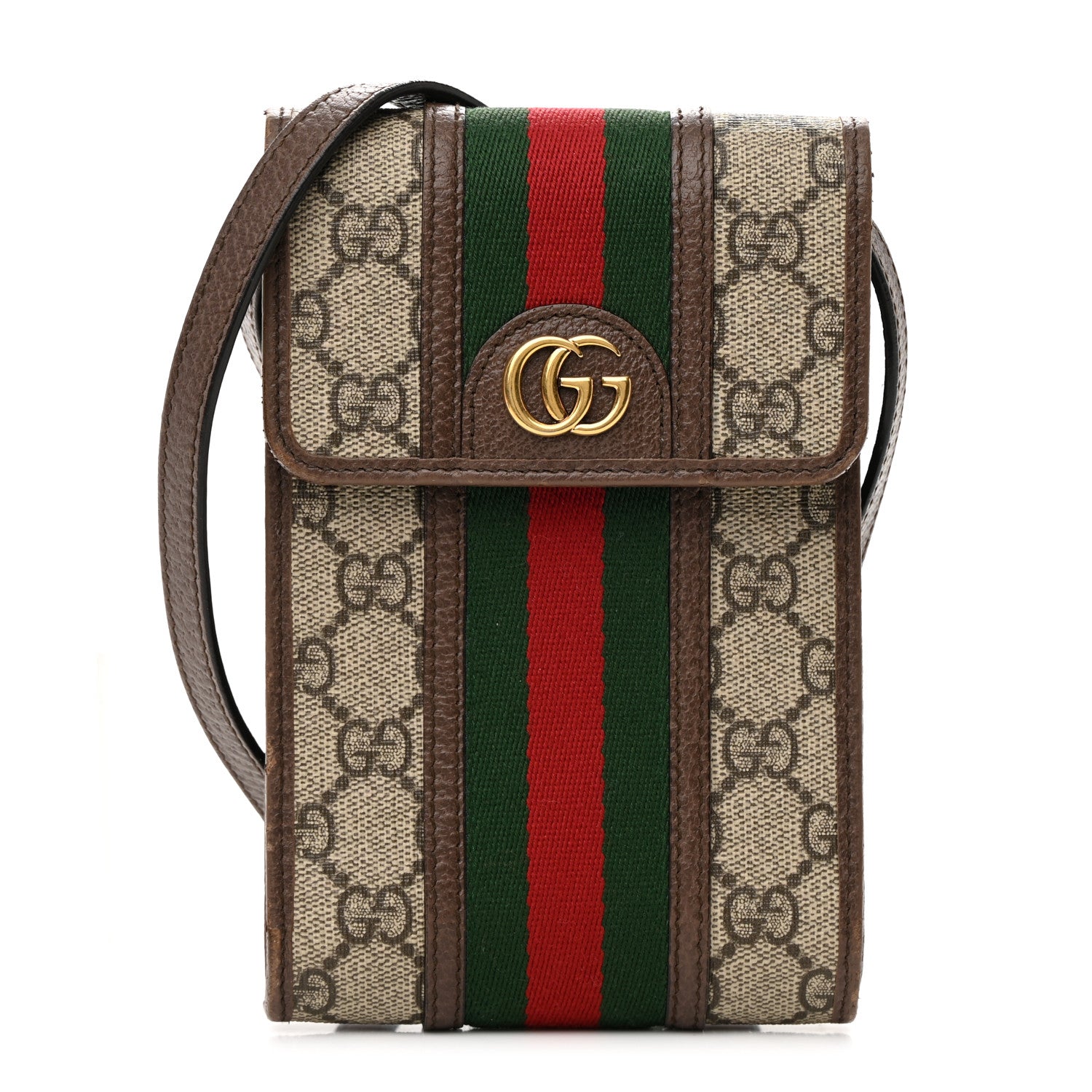 Gucci GG Supreme Monogram Web Mini Ophidia Crossbody Bag Beige New Acero 1 of 20