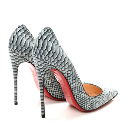 Christian Louboutin Python Frozen So Kate 120 Pumps 37.5 Black White 4 of 7