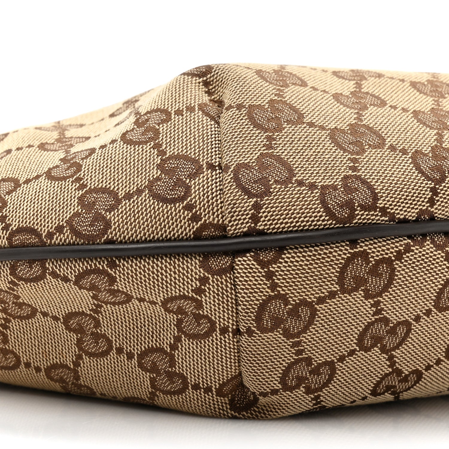 Gucci Monogram Medium Half Moon Hobo Dark Brown 9 of 10