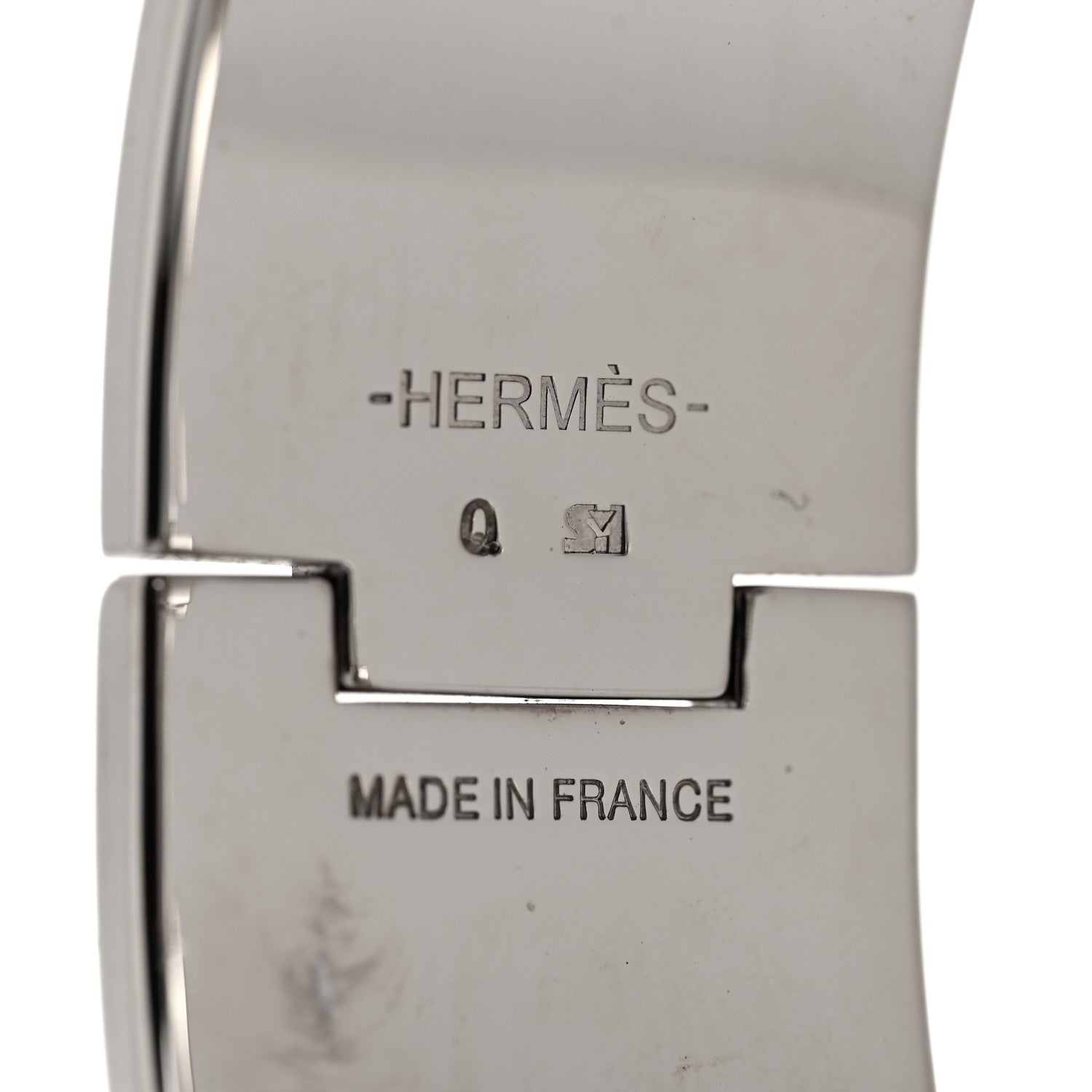 Hermes Enamel Wide Clic Clac H Bracelet PM Rose Nymph White 4 of 5
