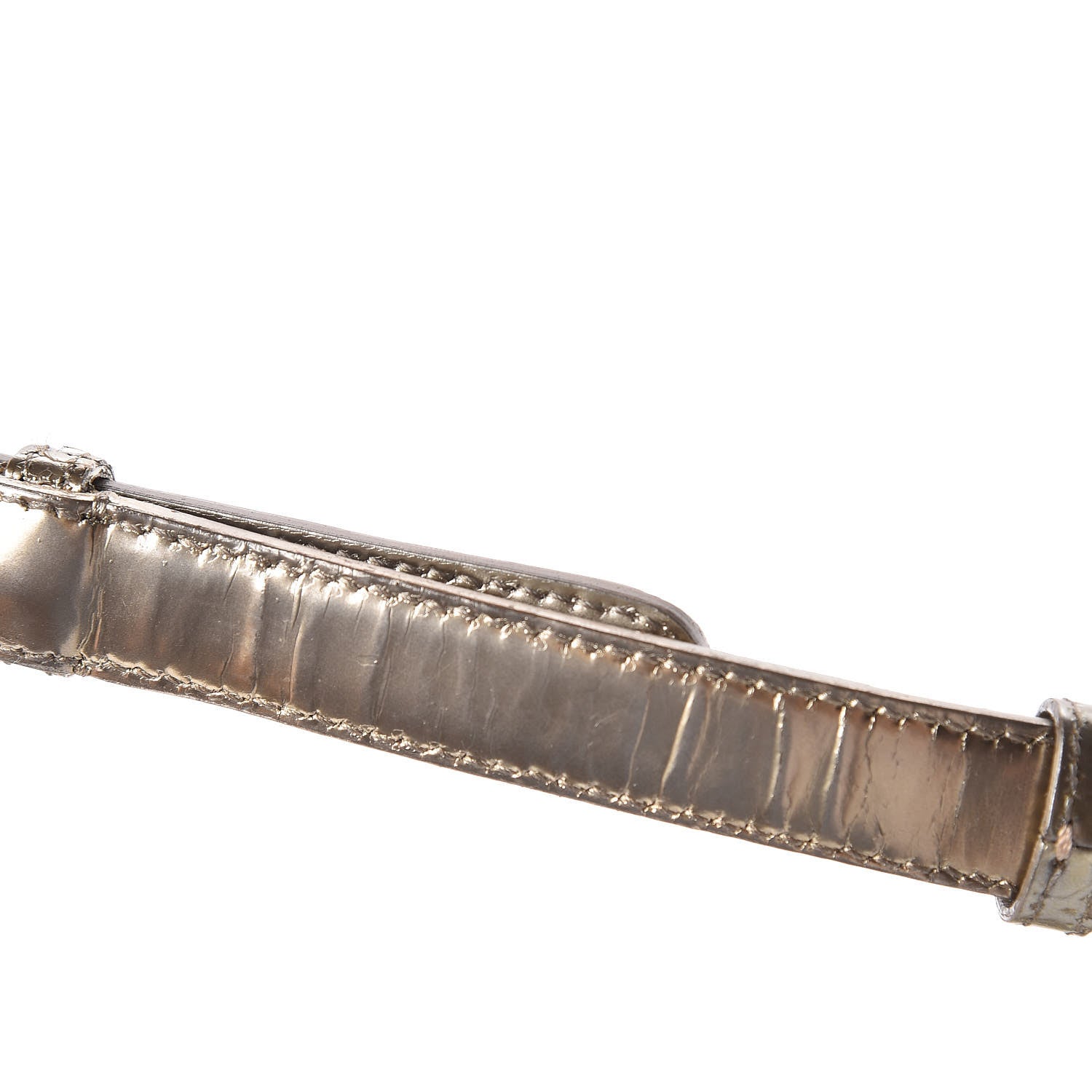 Christian Dior Metallic Patent Micro-Cannage Medium Diorama Flap Bag Gold 20 of 22