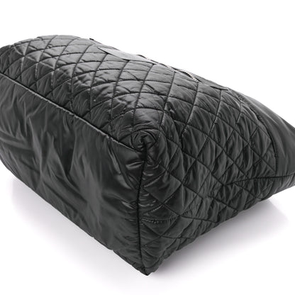 Chanel Nylon Quilted Large Coco Cocoon Tote Black 10 of 12