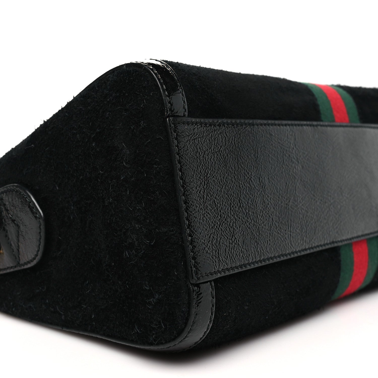 Gucci Suede Patent GG Web Medium Ophidia Boston Black 9 of 10