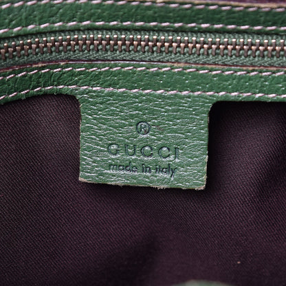 Gucci Monogram Calfskin Large Bardot Tote Green 6 of 12