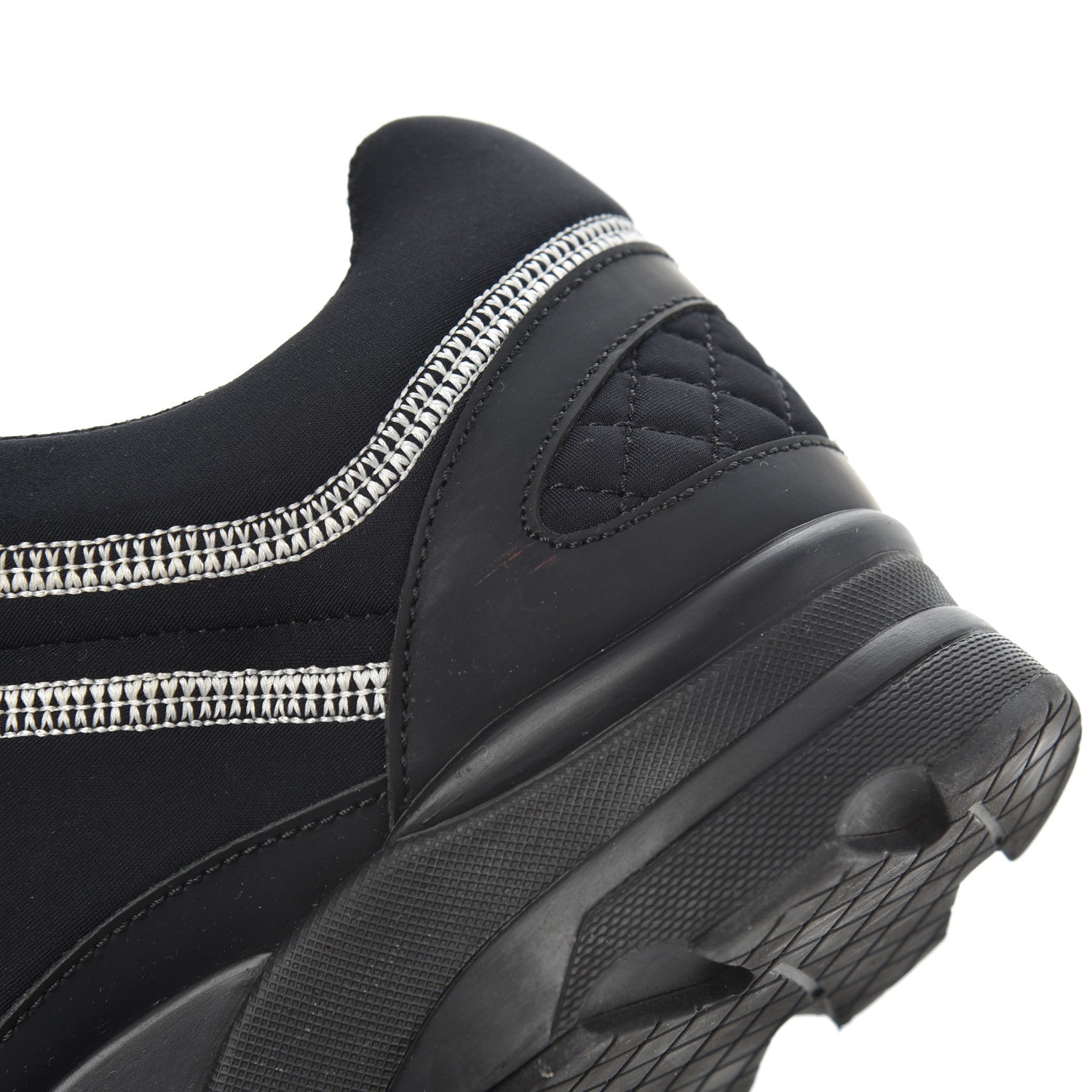 Chanel Lycra Fabric CC Sneakers 40 Black 9 of 14