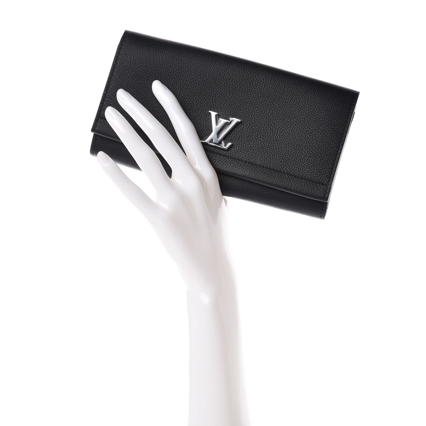 Calfskin Lockme II Wallet Black