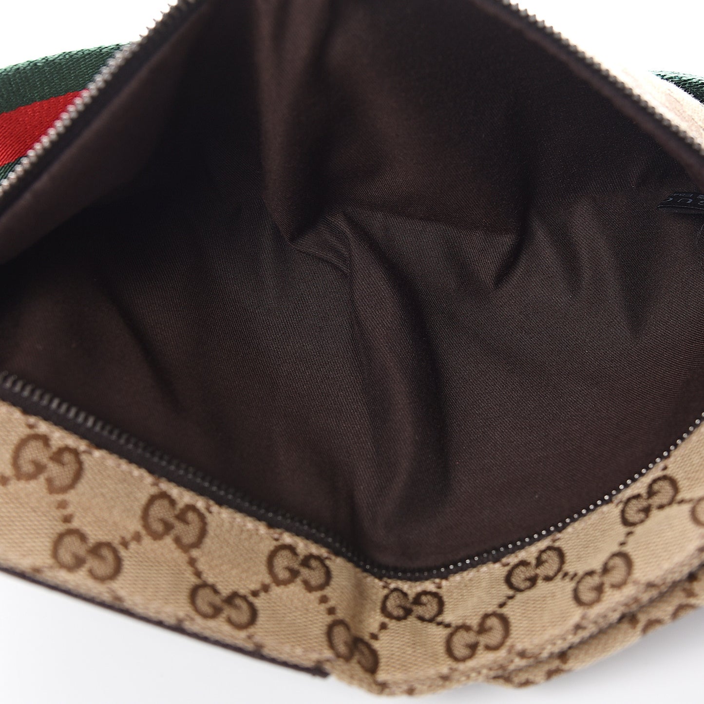 Monogram Web Belt Bag Dark Brown