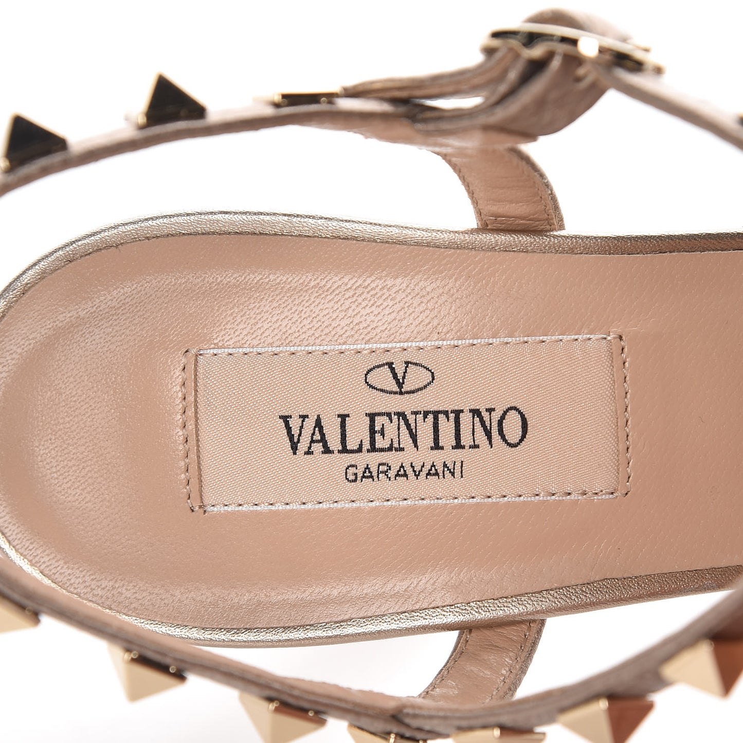 Metallic Pebbled Calfskin Rockstud Gladiator 105mm Sandals 37 Skin