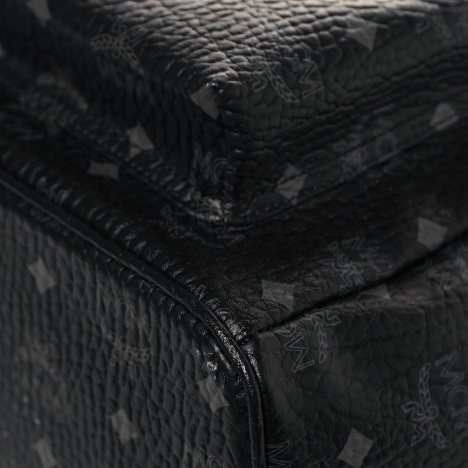 MCM Visetos Medium Side Studs Stark Backpack Black 9 of 14