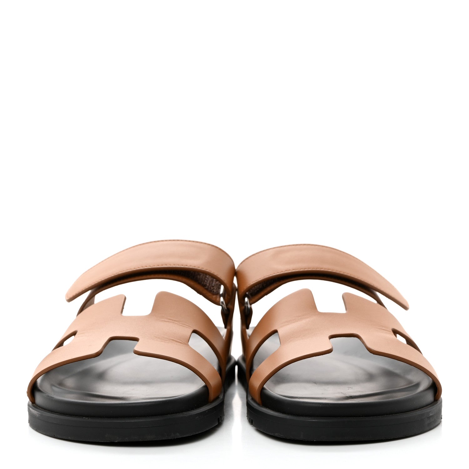 Hermes Calfskin Mens Chypre Sandals 40.5 Naturel 2 of 9
