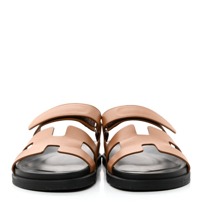 Hermes Calfskin Mens Chypre Sandals 40.5 Naturel 2 of 9