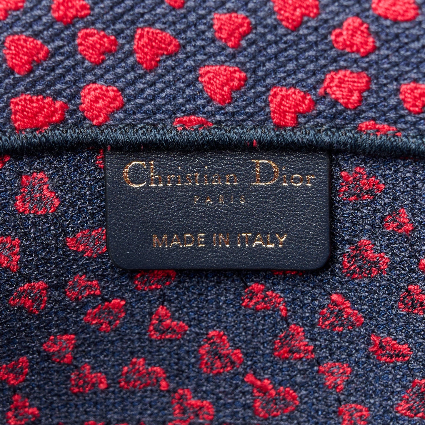 Canvas Embroidered Pop Heart I Love Paris Medium Book Tote Red Multicolor