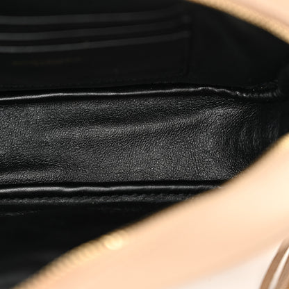 Saint Laurent Grain De Poudre Matelasse Monogram Mini Lou Camera Bag Dark Beige 11 of 12