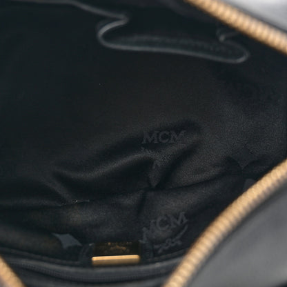 MCM Grained Calfskin Studded Boston Bag Black 5 of 13