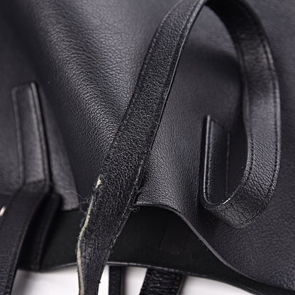 Saint Laurent Calfskin Large Fringe Shopping Tote Black 13 of 14
