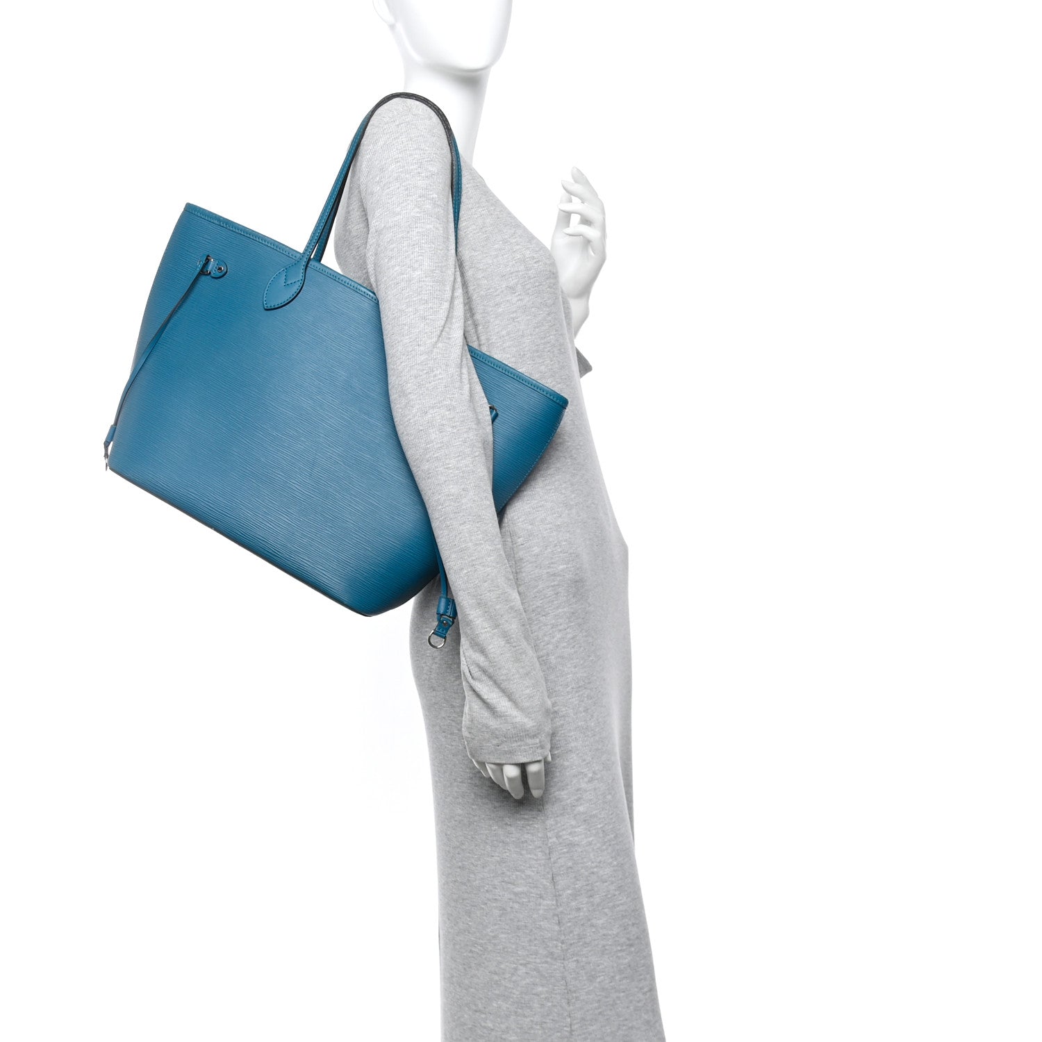 Louis Vuitton Epi Neverfull MM Cyan 2 of 14