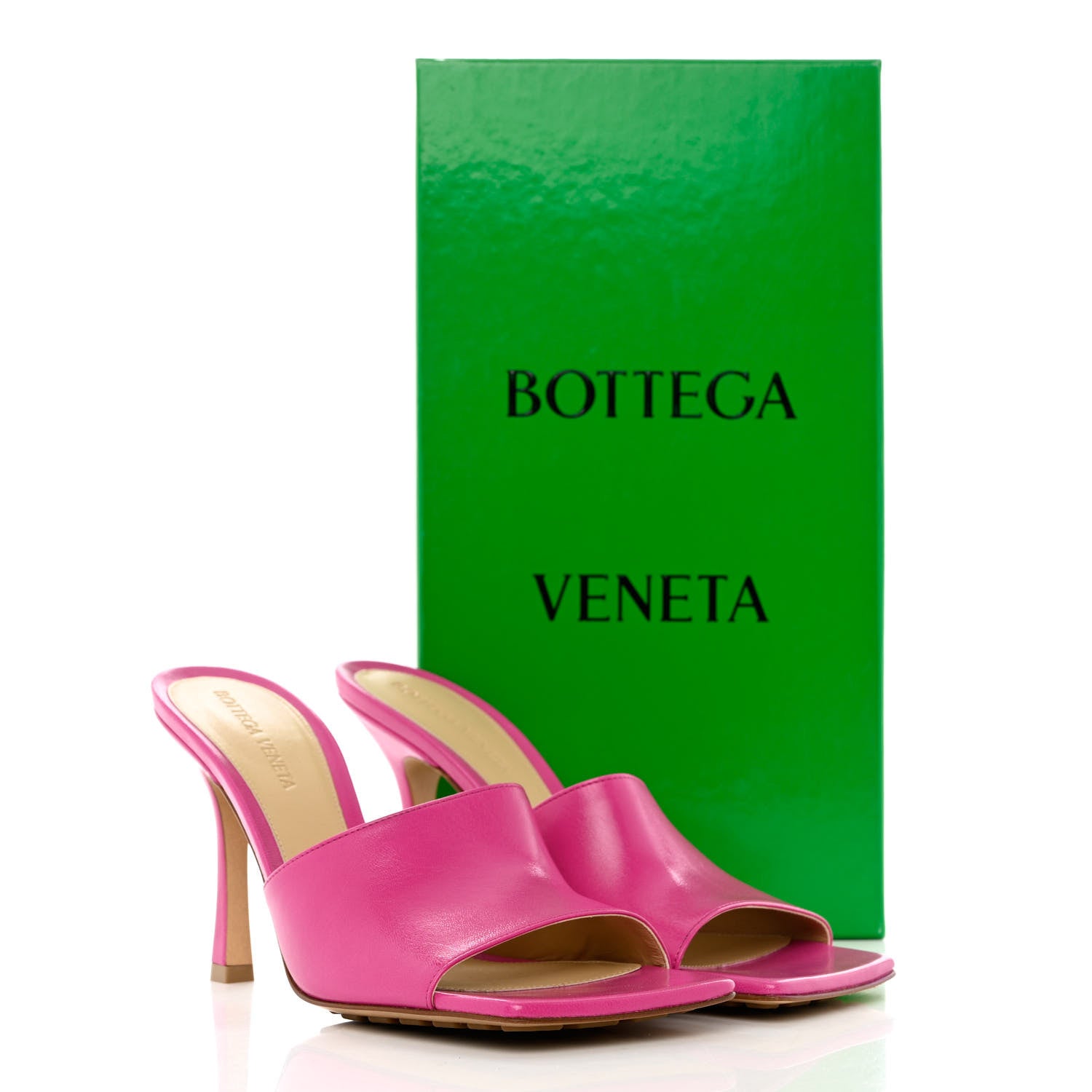Bottega Veneta Lambskin Stretch Mule Sandals 38 Hollyhock 8 of 8
