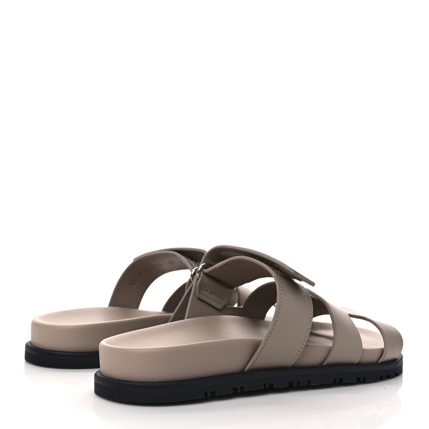 Hermes Calfskin Womens Chypre Sandals 37 Beige Mastic 4 of 9