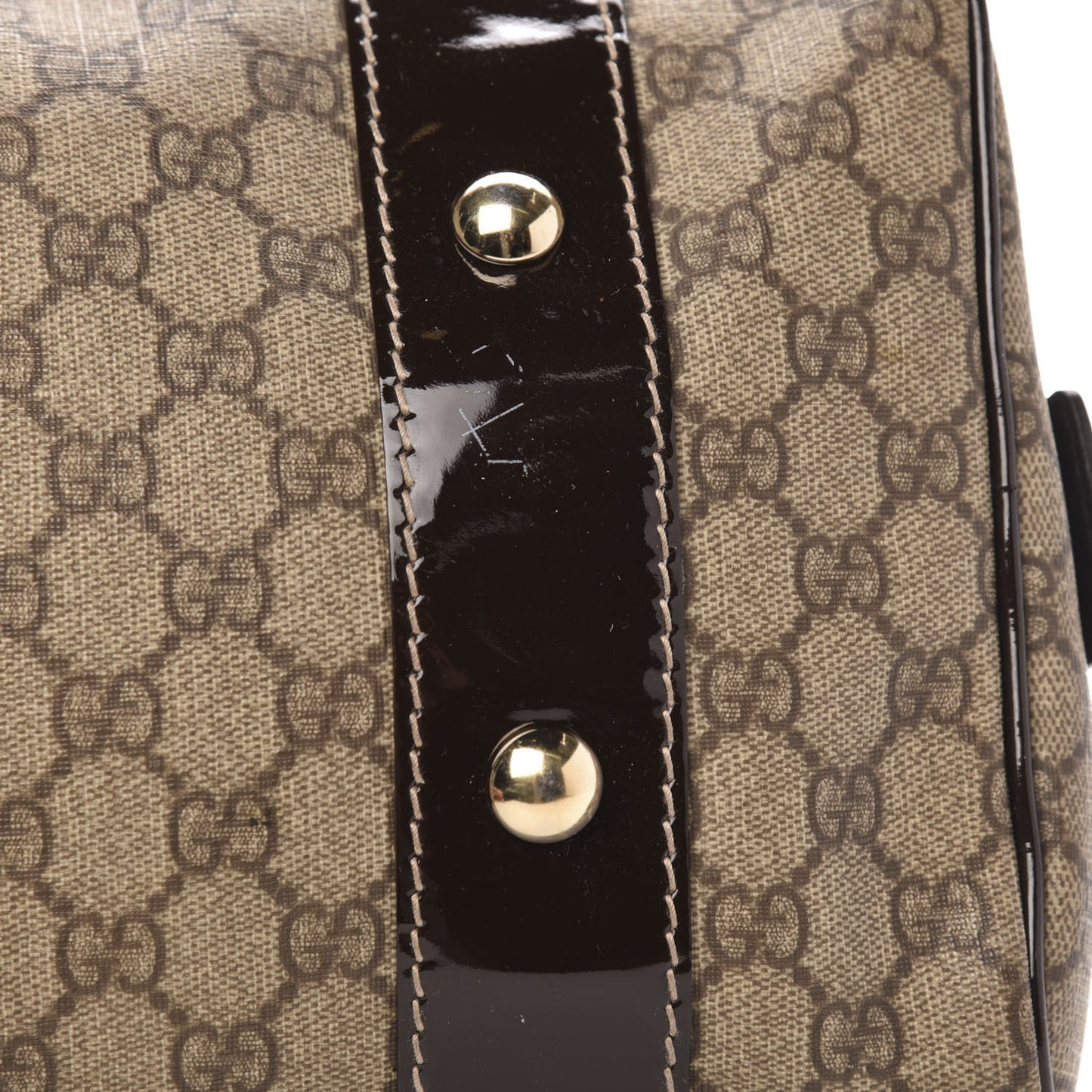 GG Plus Boston Vanity Bag Brown