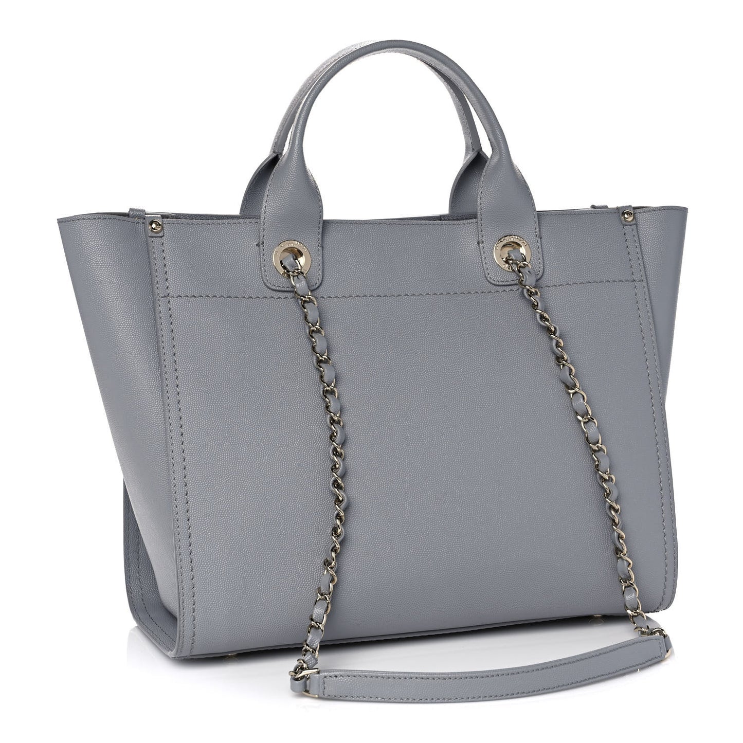 Caviar Studded Small Deauville Tote Grey