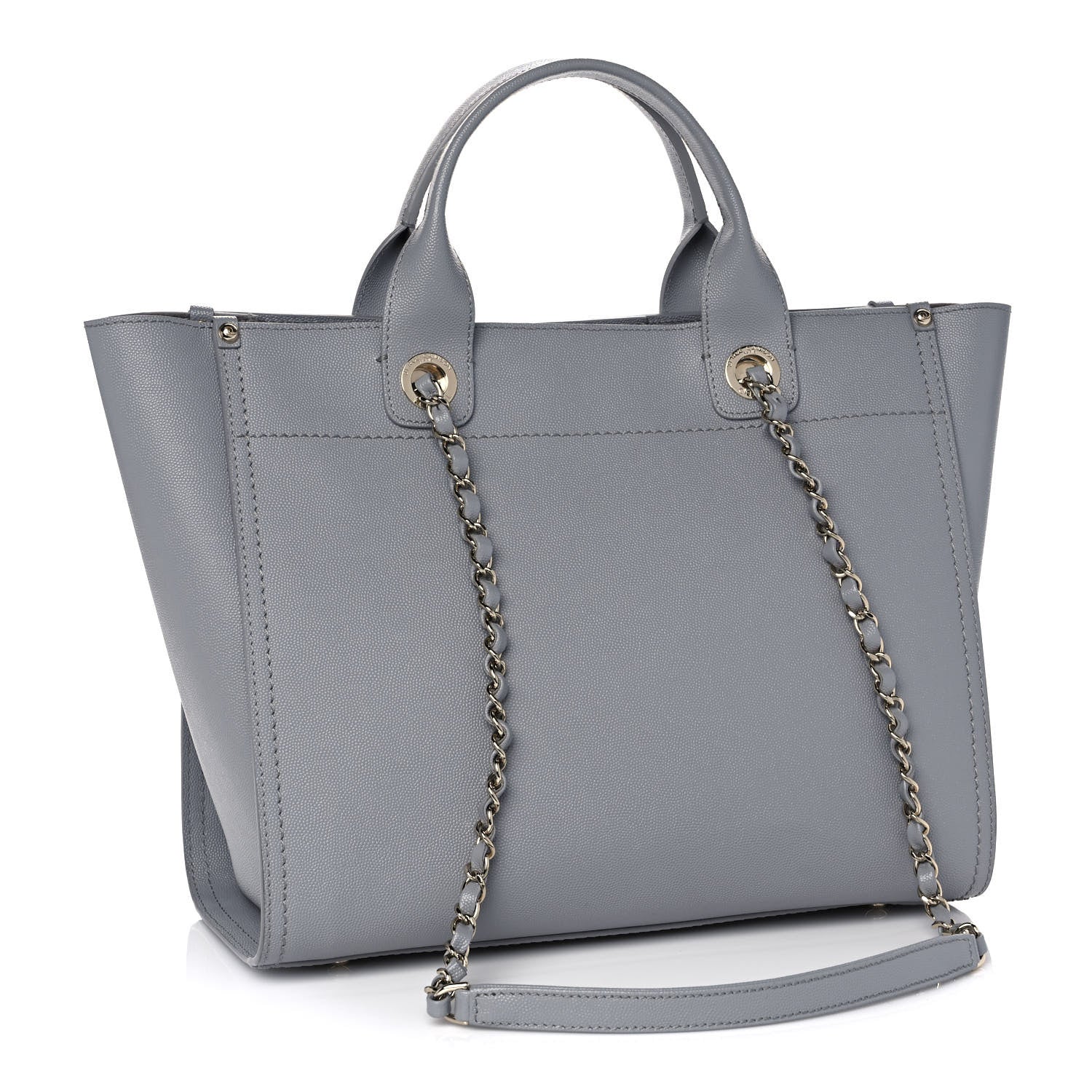 Chanel Caviar Studded Small Deauville Tote Grey 3 of 8