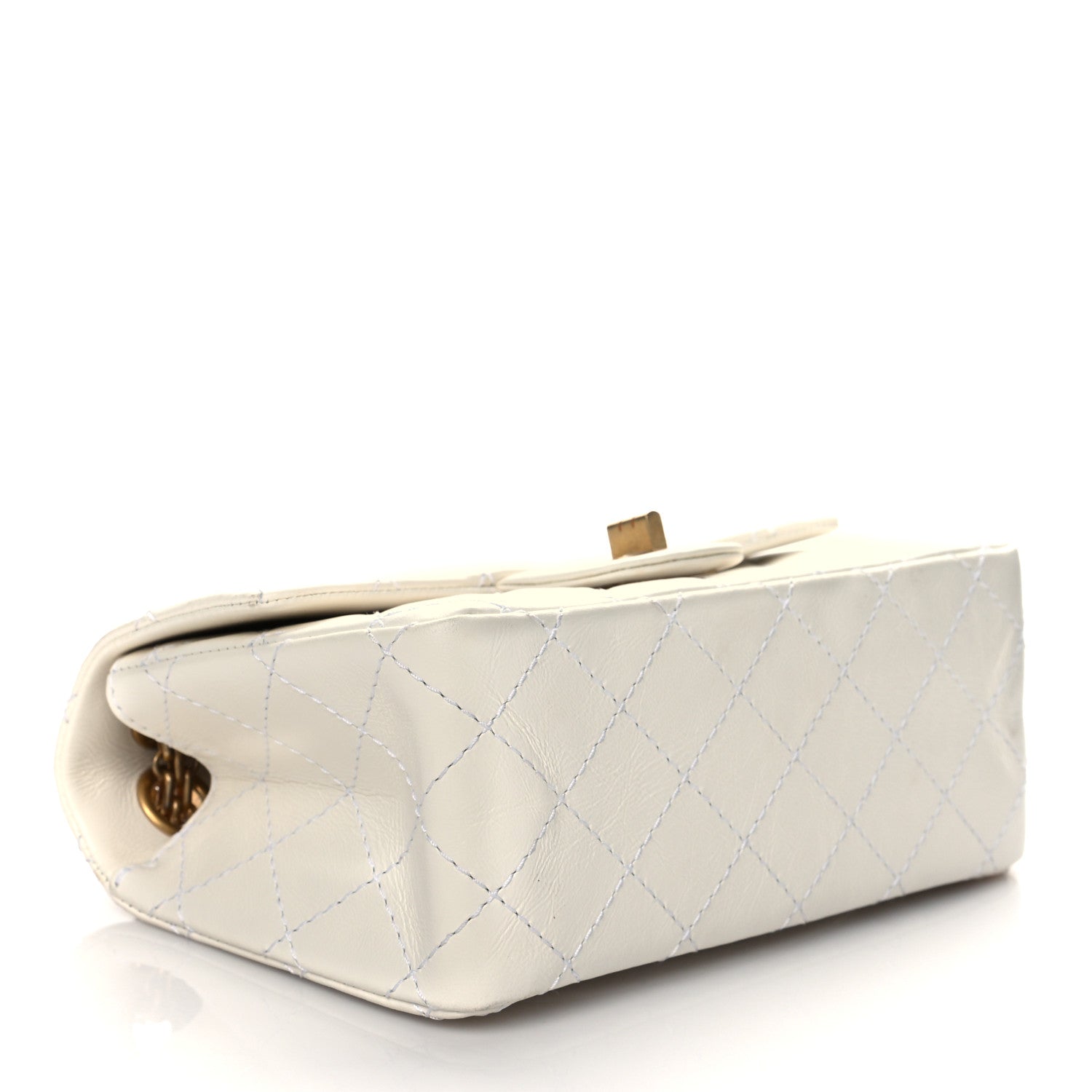 Chanel Aged Calfskin Quilted 2.55 Reissue Mini Flap White 4 of 11