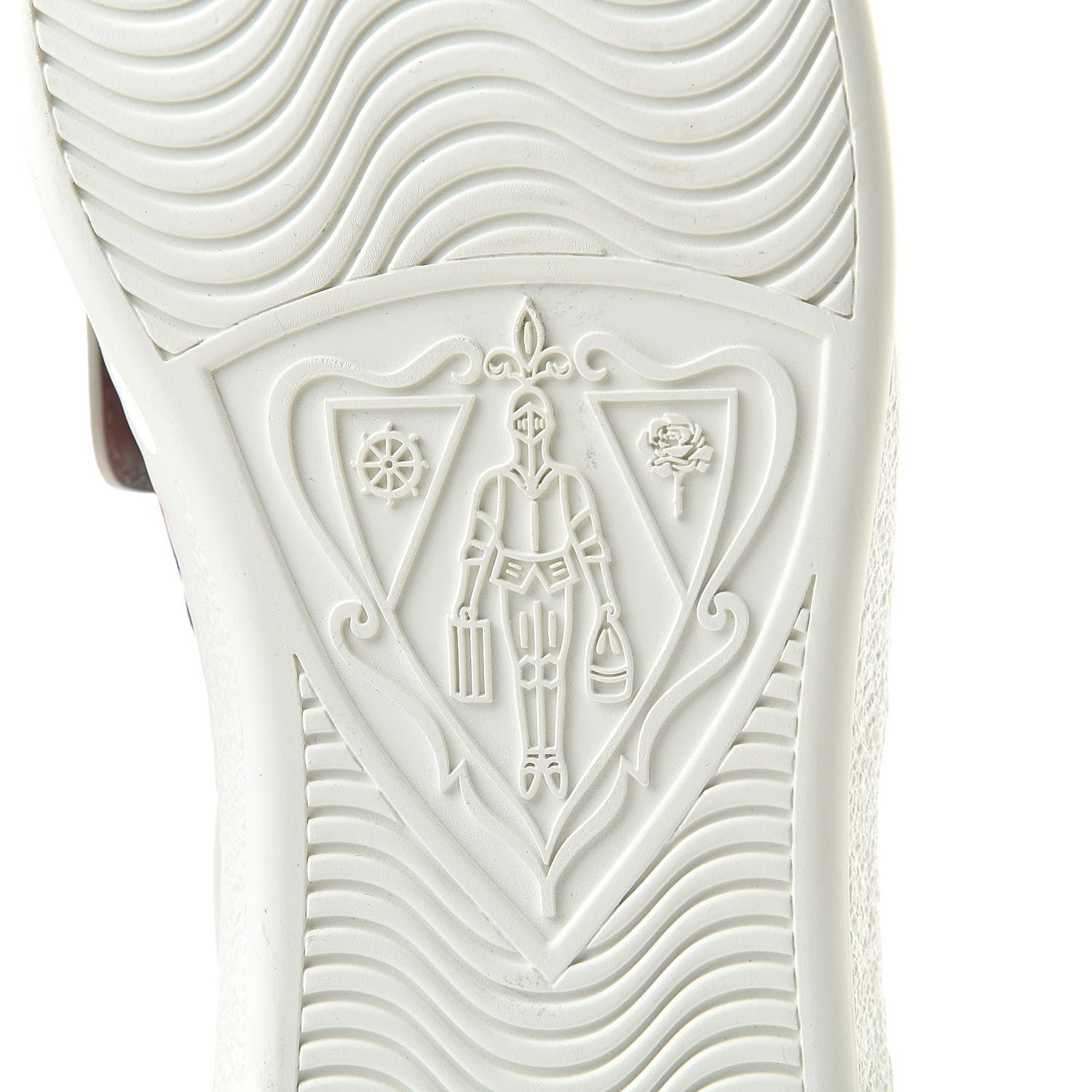 Gucci Calfskin Ayers Embroidered Web Mens Ace Removable Patches High Top Sneakers 7.5 White 8 of 13