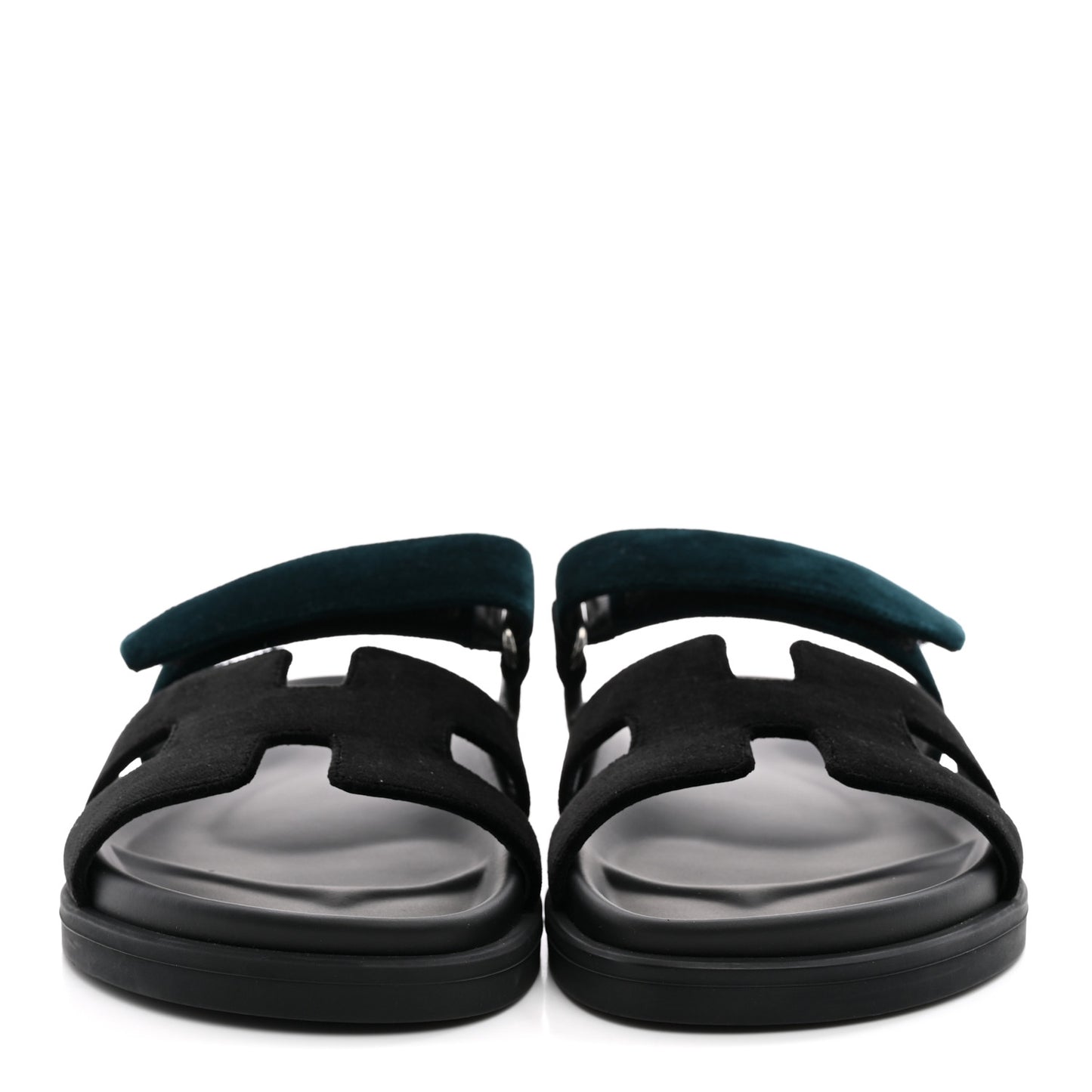 Velvet Womens Chypre Sandals 36 Black Vert Mousse