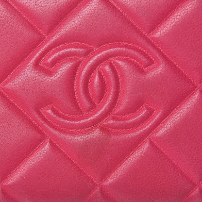 Chanel Lambskin Quilted Diamond CC Card Holder Fuchsia 9 of 9