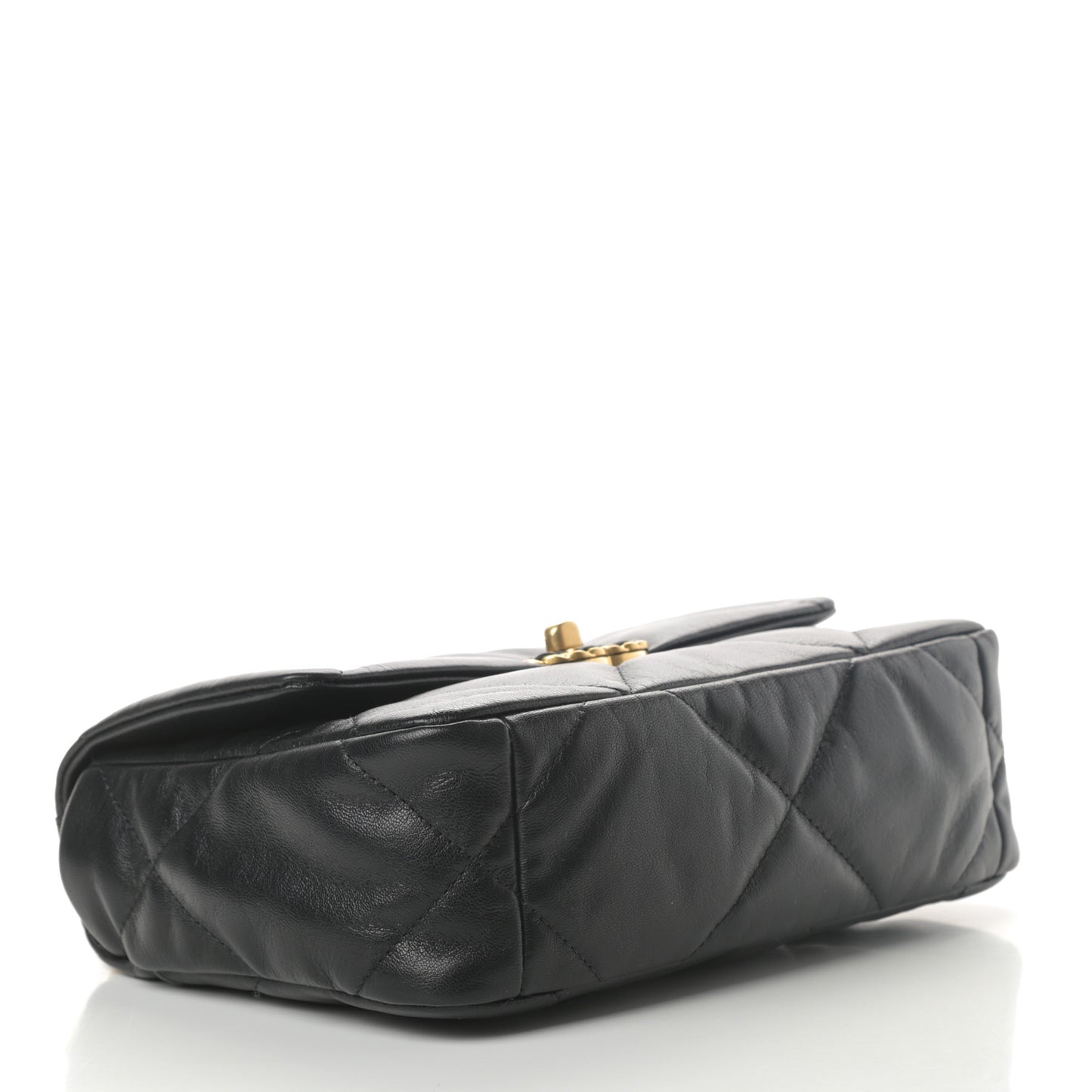 Goatskin Quilted Medium Chanel 19 Flap Black
