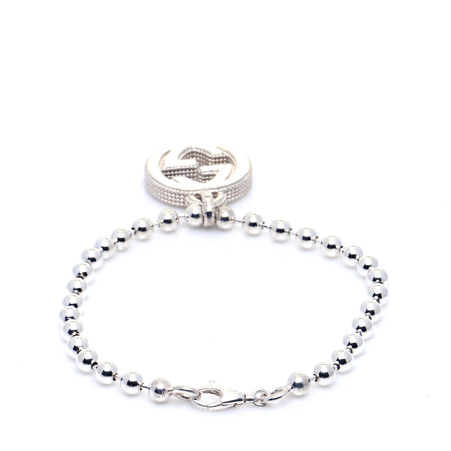 Sterling Silver Interlocking GG Bracelet
