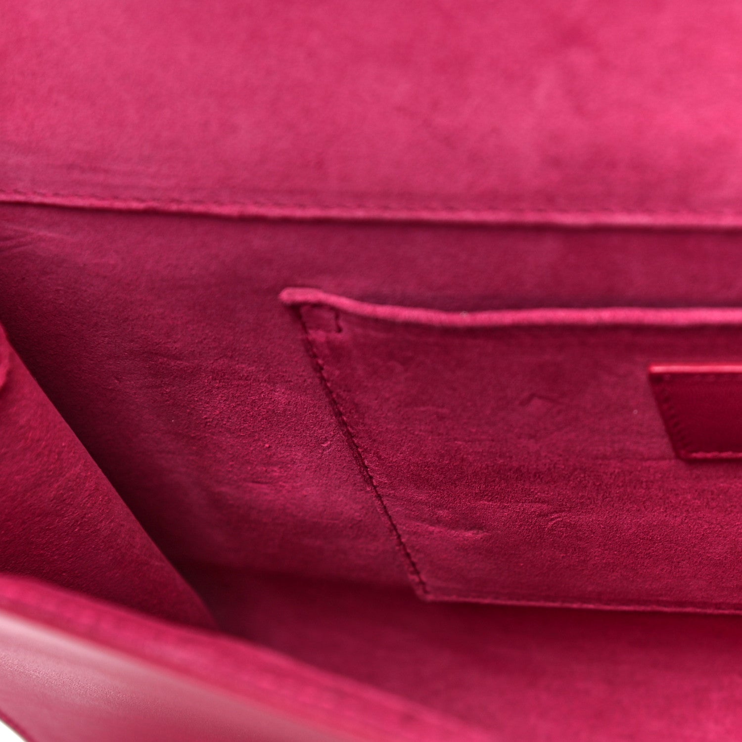 Saint Laurent Calfskin Classic Y Ligne Clutch Fuchsia 11 of 29