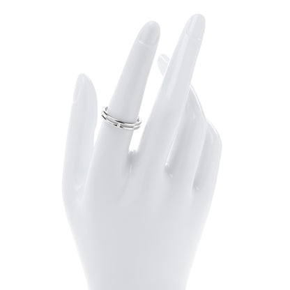 Hermes 18K White Gold Ariane Wedding Band Ring 55 7.25 2 of 5