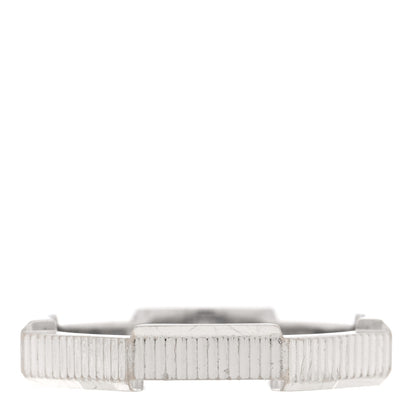 Gucci 18K White Gold 4mm Link To Love Striped Ring 58 8.5 3 of 4