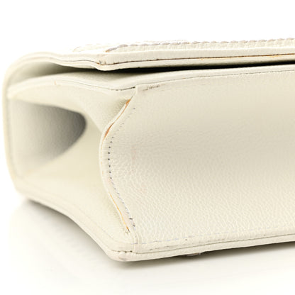 Christian Dior Grained Calfskin Perforated Diorama Flap Bag Latte 8 of 19